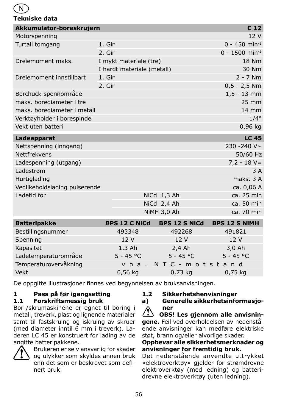 Festool C 12 User Manual | Page 56 / 86