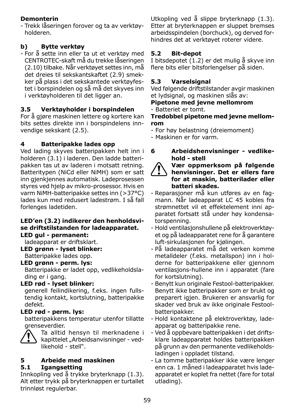 Festool C 12 User Manual | Page 59 / 86