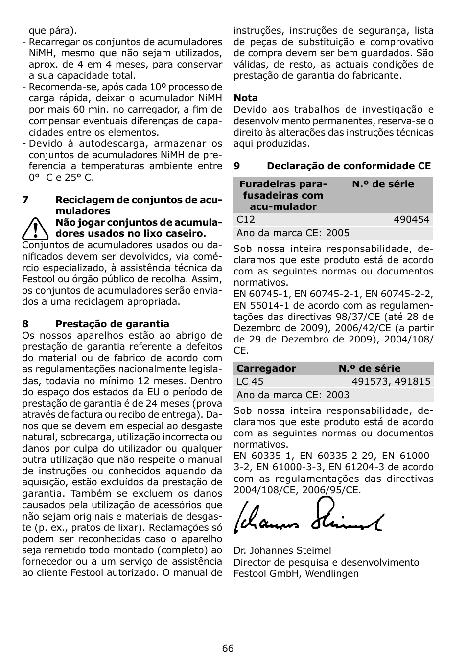 Festool C 12 User Manual | Page 66 / 86