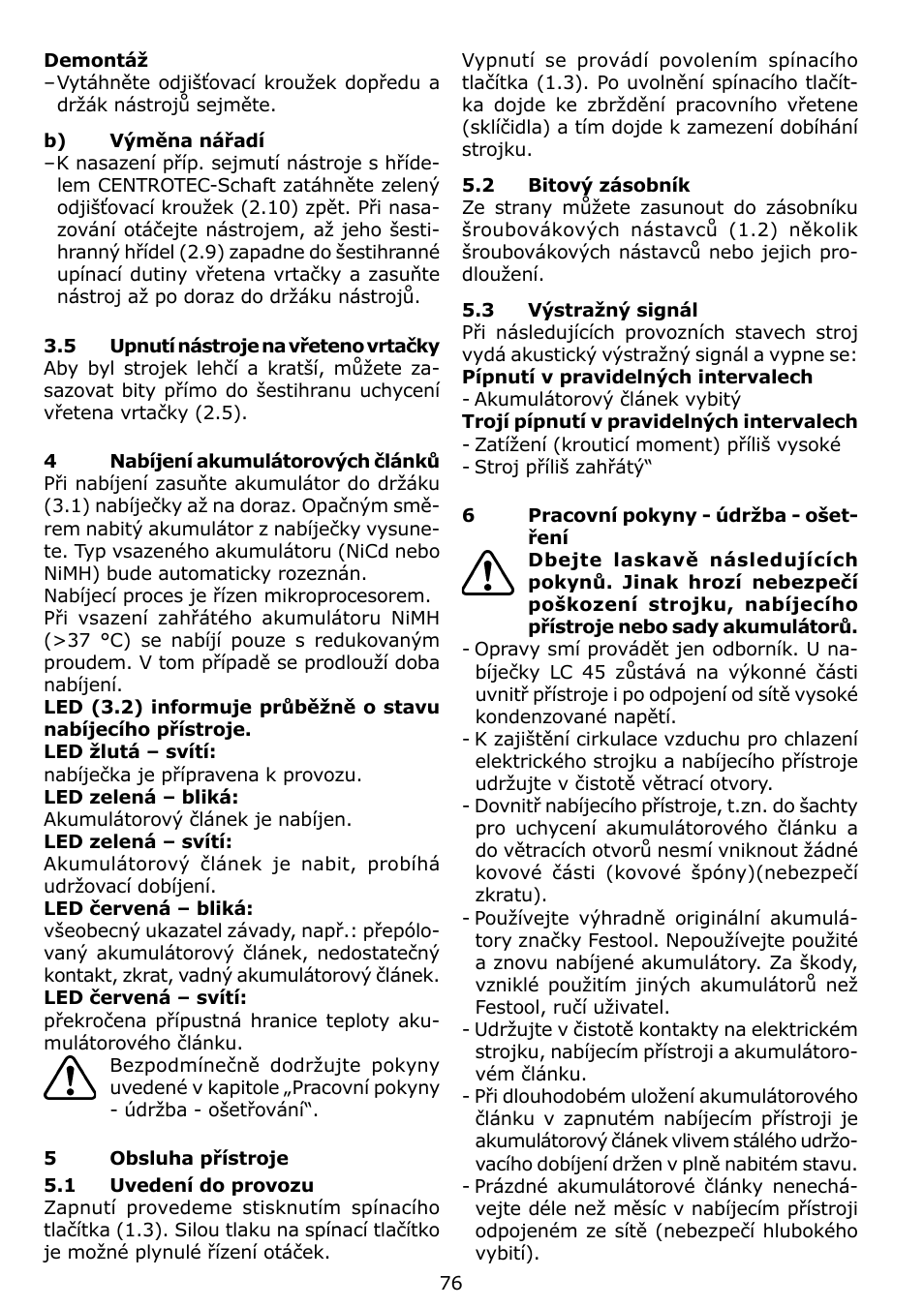 Festool C 12 User Manual | Page 76 / 86