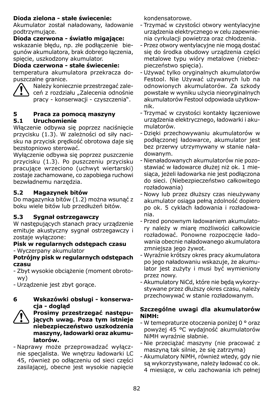 Festool C 12 User Manual | Page 82 / 86