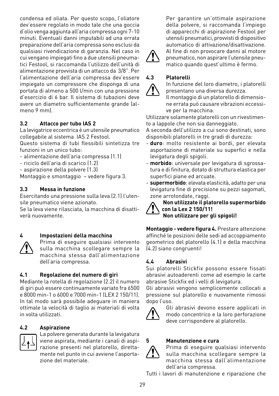 Festool LEX 2 185-7 User Manual | Page 29 / 70