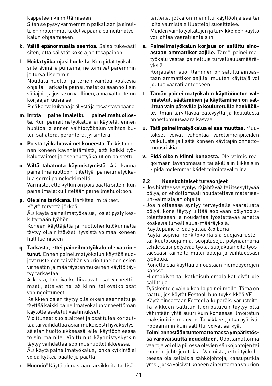 Festool LEX 2 185-7 User Manual | Page 41 / 70