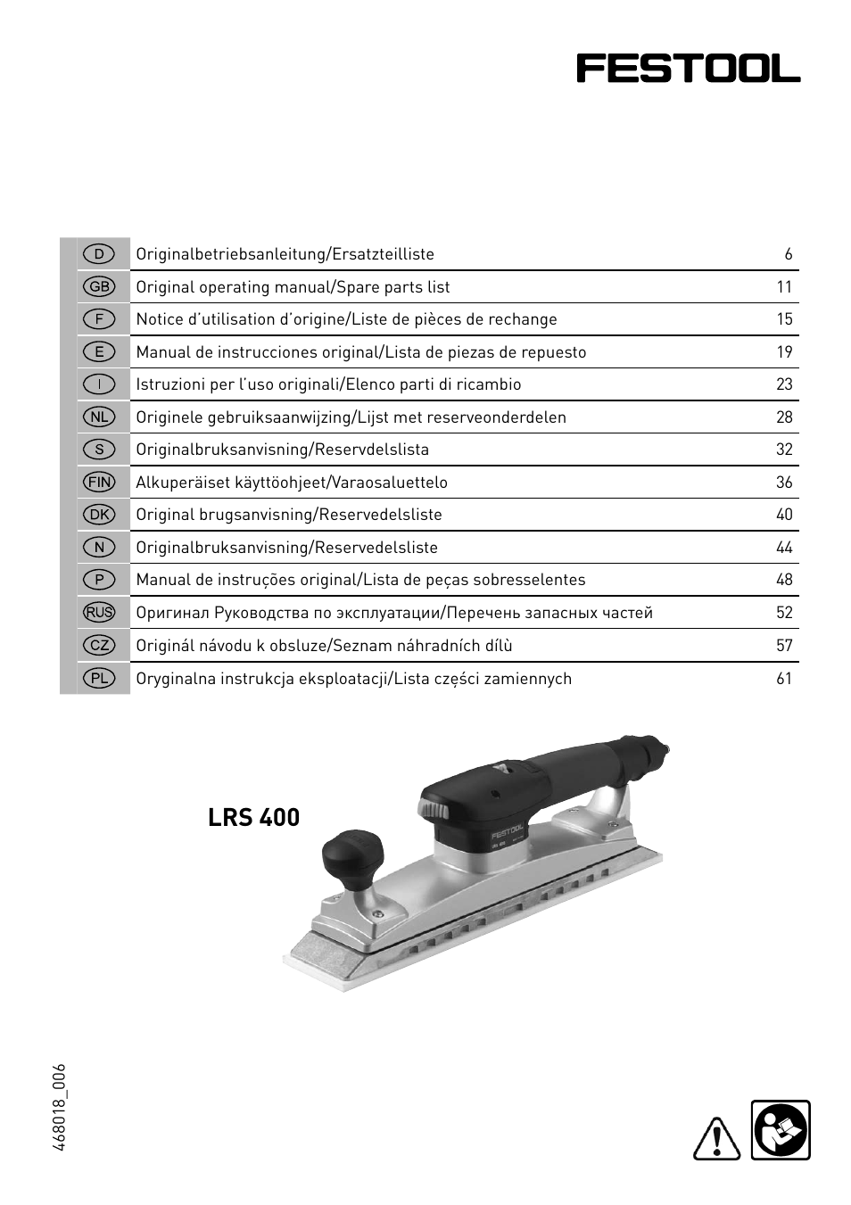 Festool LRS 400 User Manual | 70 pages