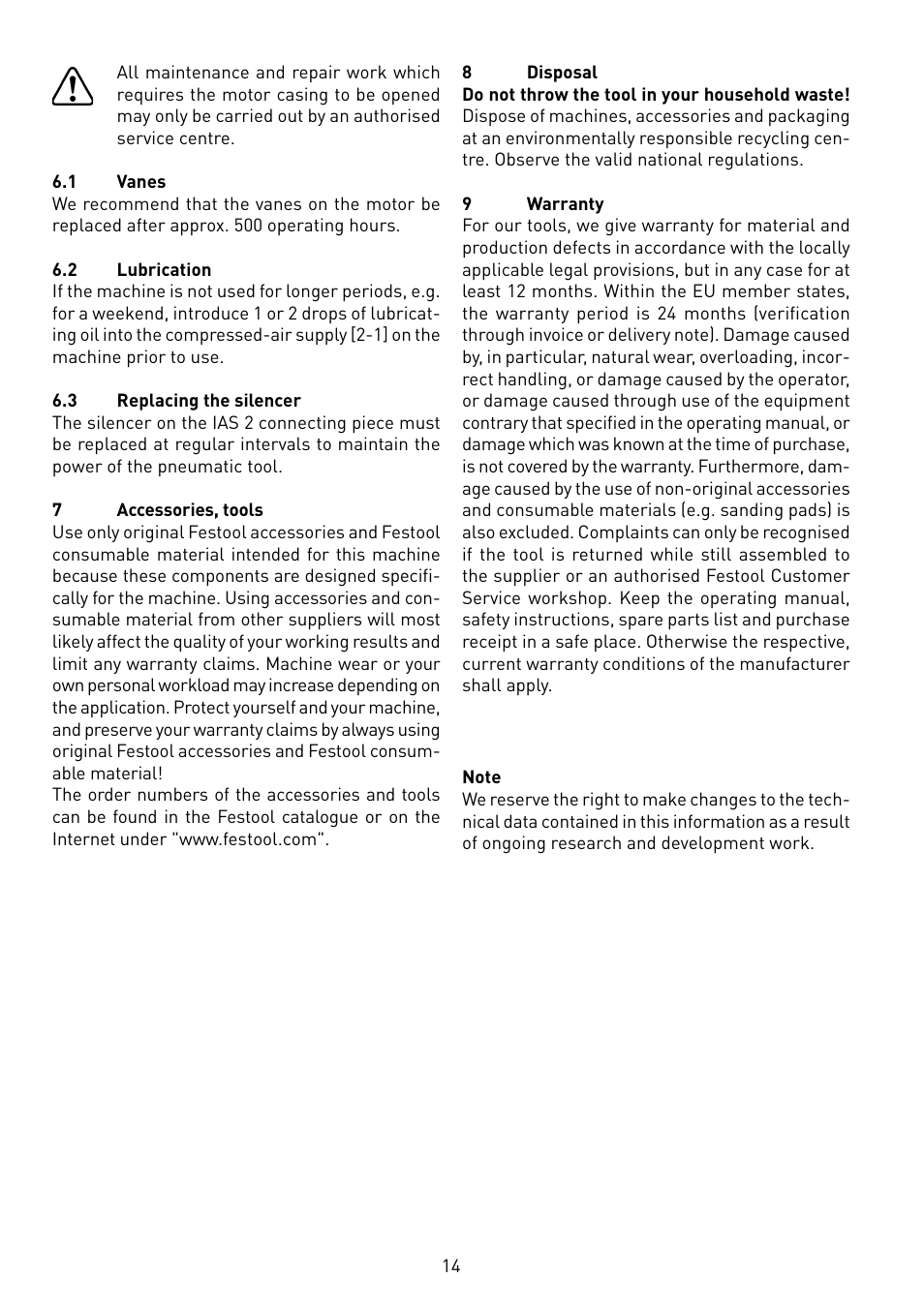 Festool LRS 400 User Manual | Page 14 / 70