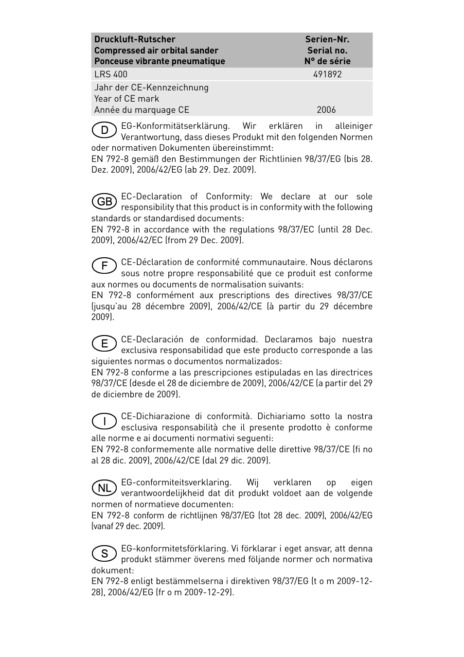 Festool LRS 400 User Manual | Page 2 / 70