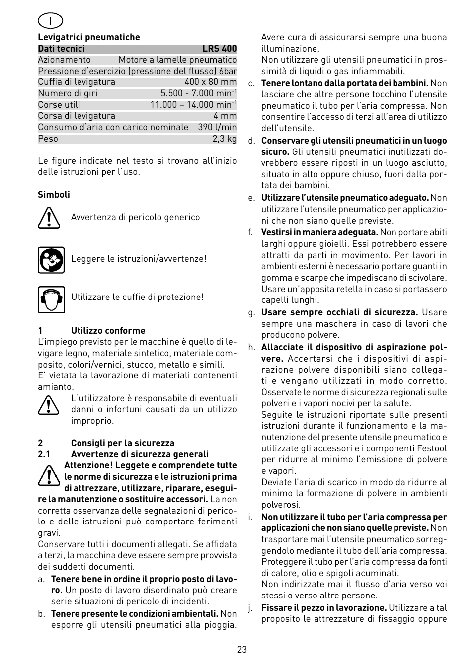 Festool LRS 400 User Manual | Page 23 / 70
