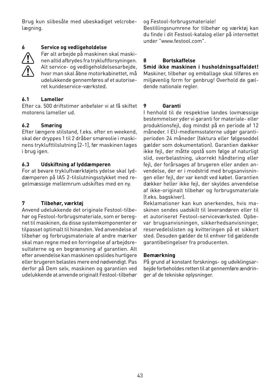 Festool LRS 400 User Manual | Page 43 / 70