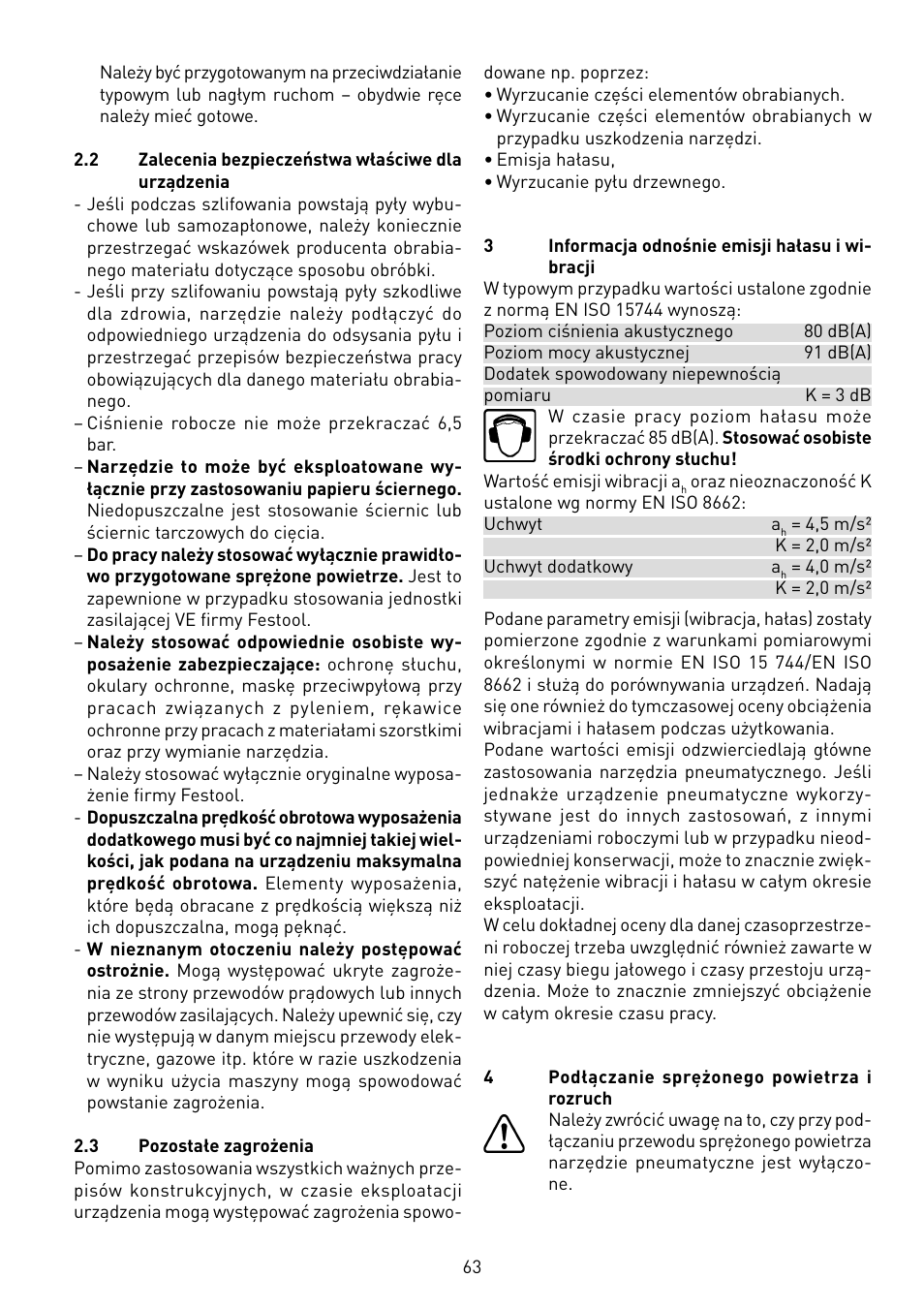 Festool LRS 400 User Manual | Page 63 / 70