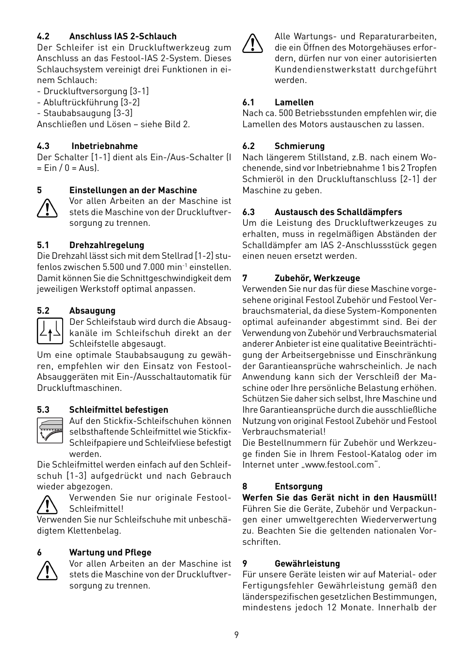 Festool LRS 400 User Manual | Page 9 / 70