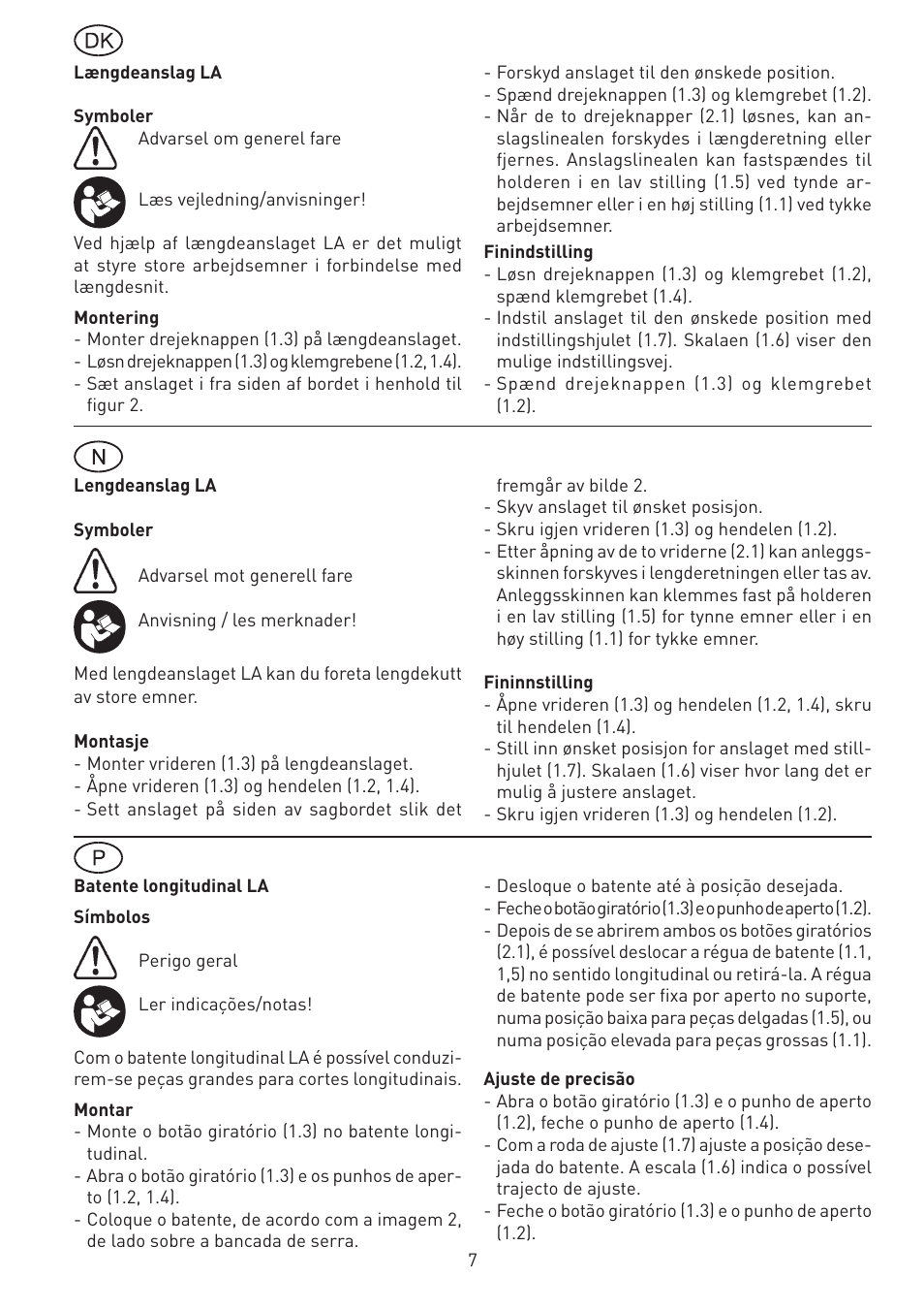 Festool CS 50 la accessories PRECISIO User Manual | Page 7 / 14