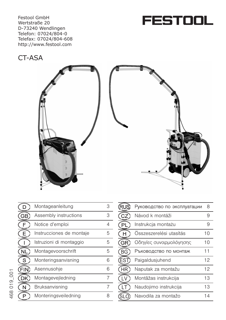 Festool CT ASA montage 22 User Manual | 16 pages