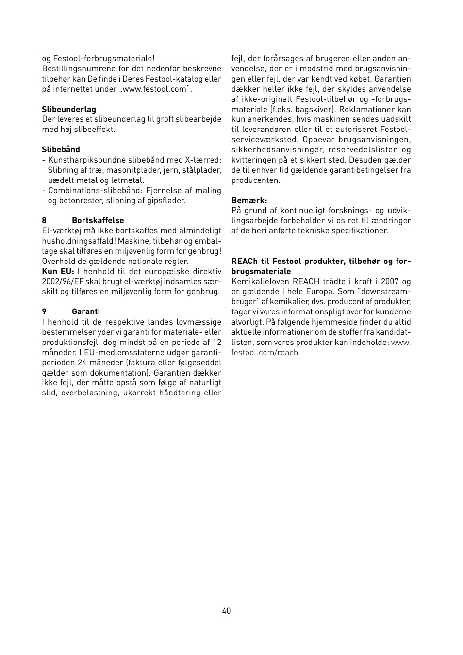 Festool BS 105 E User Manual | Page 41 / 63