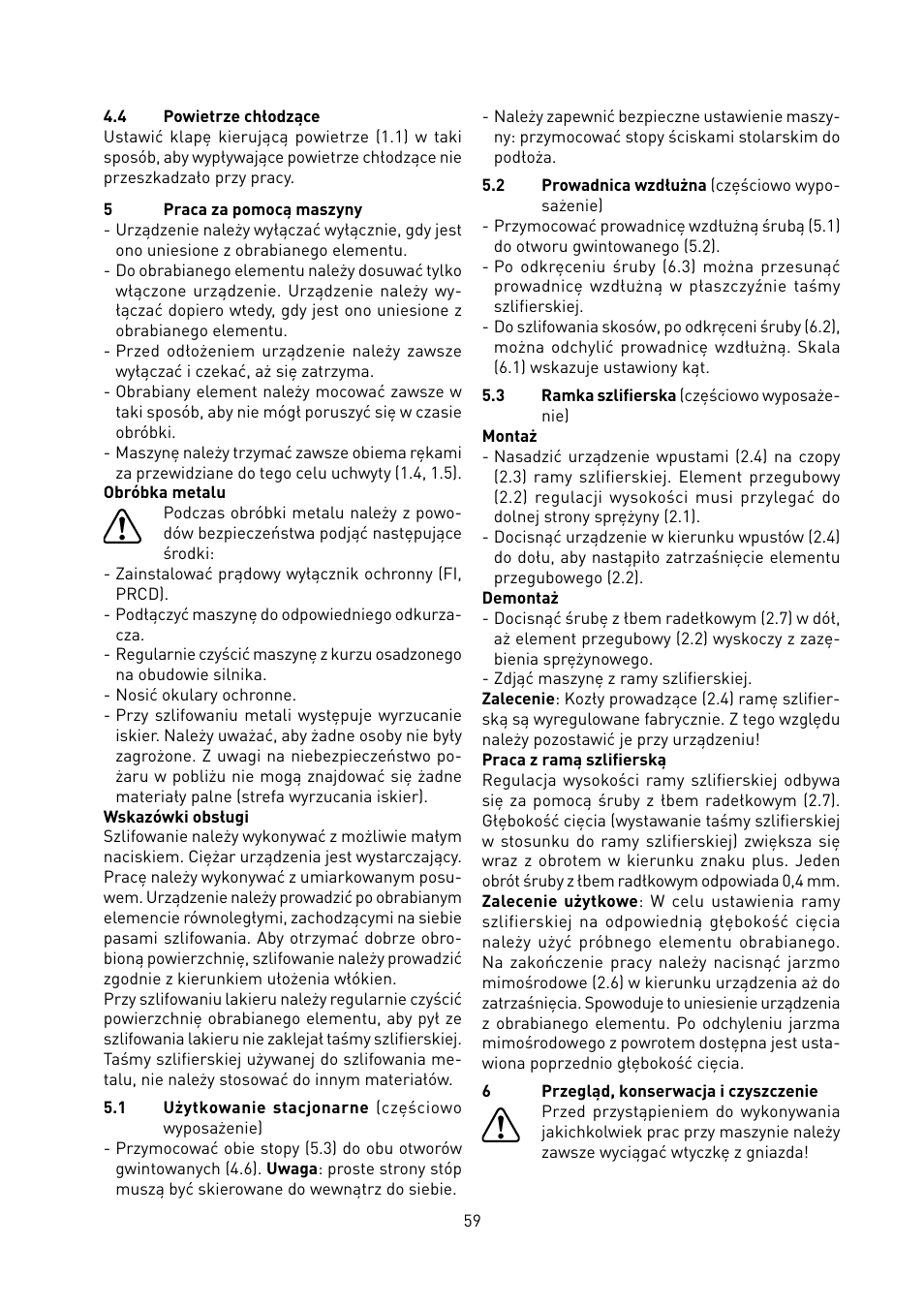 Festool BS 105 E User Manual | Page 60 / 63