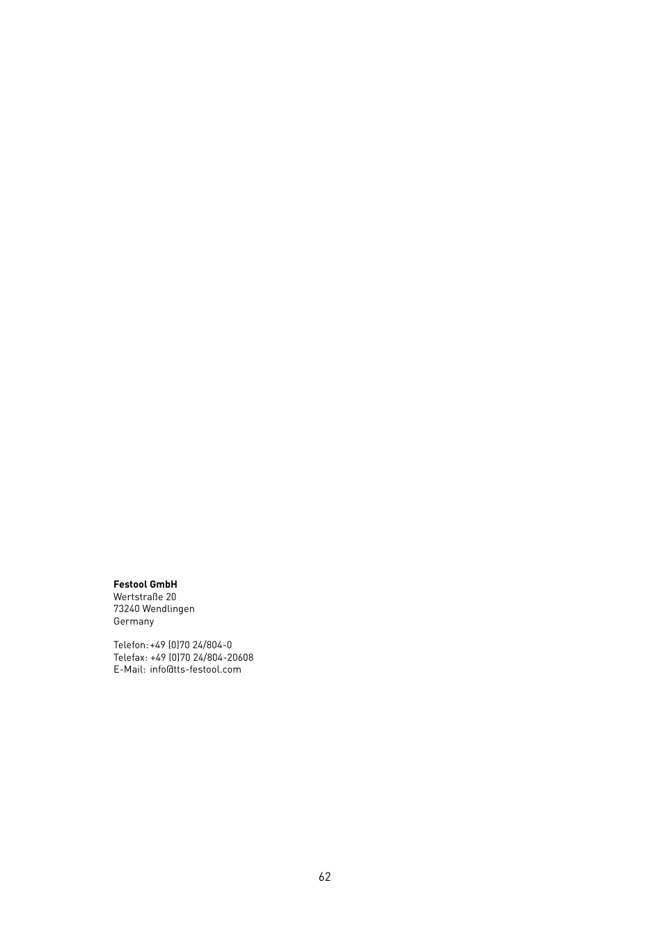 Festool BS 105 E User Manual | Page 63 / 63