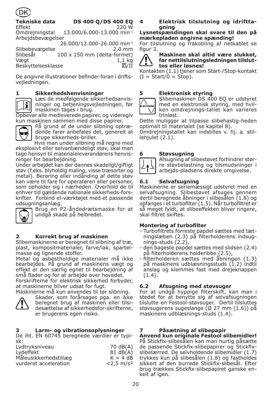 Festool DS 400 Q-EQ User Manual | Page 20 / 34