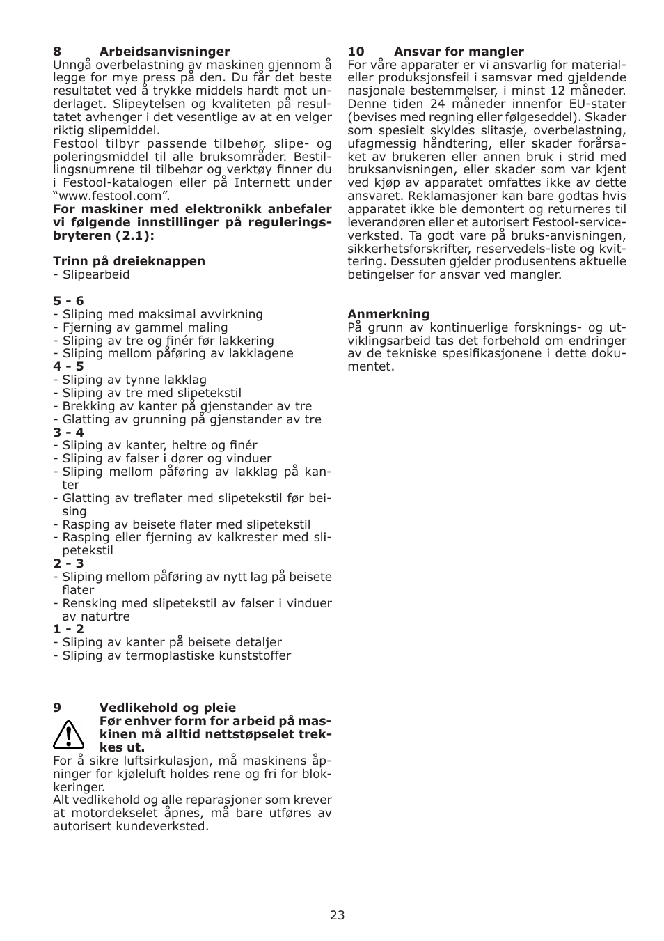 Festool DS 400 Q-EQ User Manual | Page 23 / 34