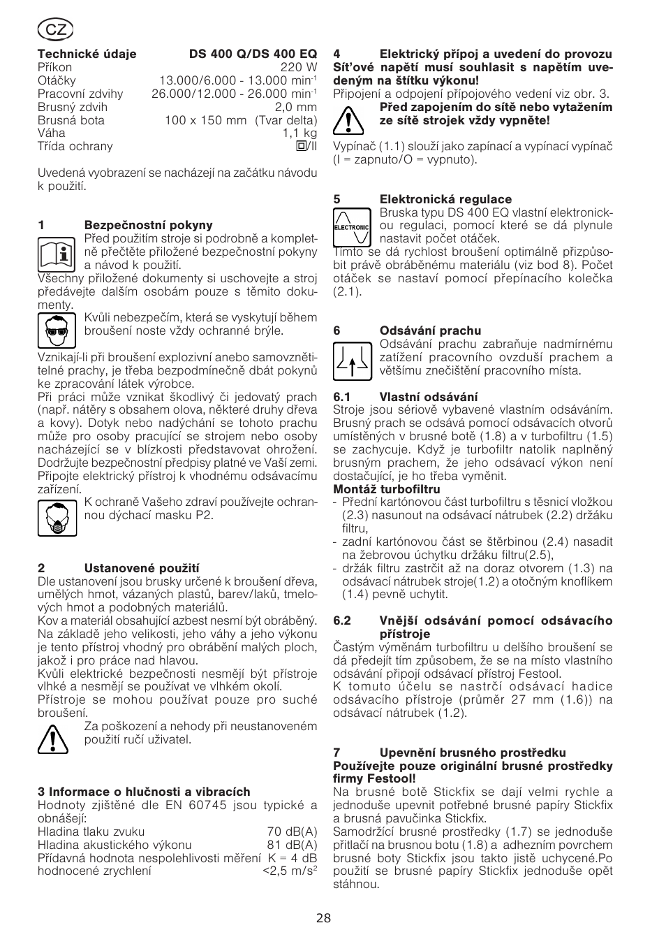 Festool DS 400 Q-EQ User Manual | Page 28 / 34