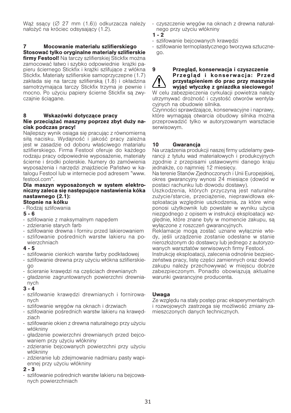 Festool DS 400 Q-EQ User Manual | Page 31 / 34