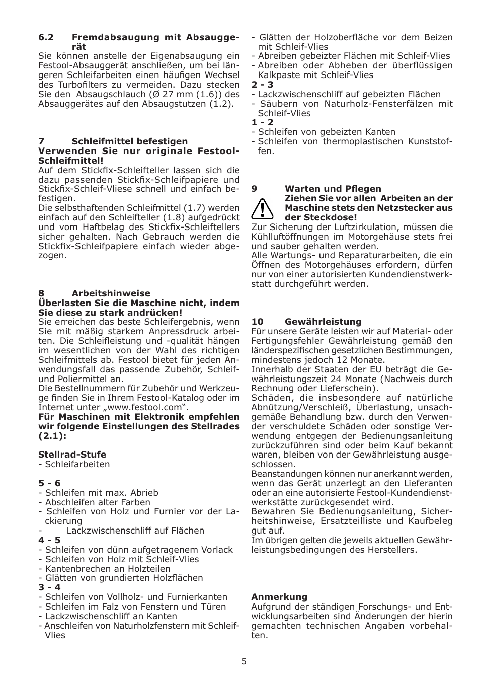 Festool DS 400 Q-EQ User Manual | Page 5 / 34