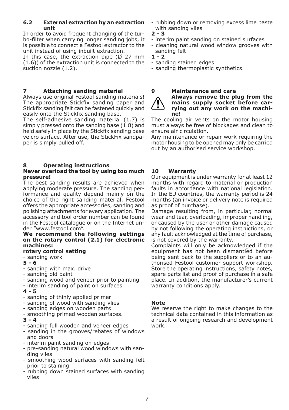 Festool DS 400 Q-EQ User Manual | Page 7 / 34