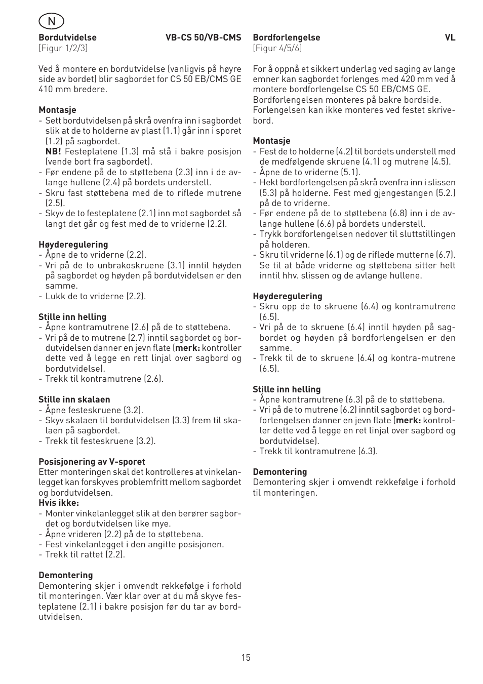 Festool CS 50 vb vl accessories PRECISIO User Manual | Page 15 / 30