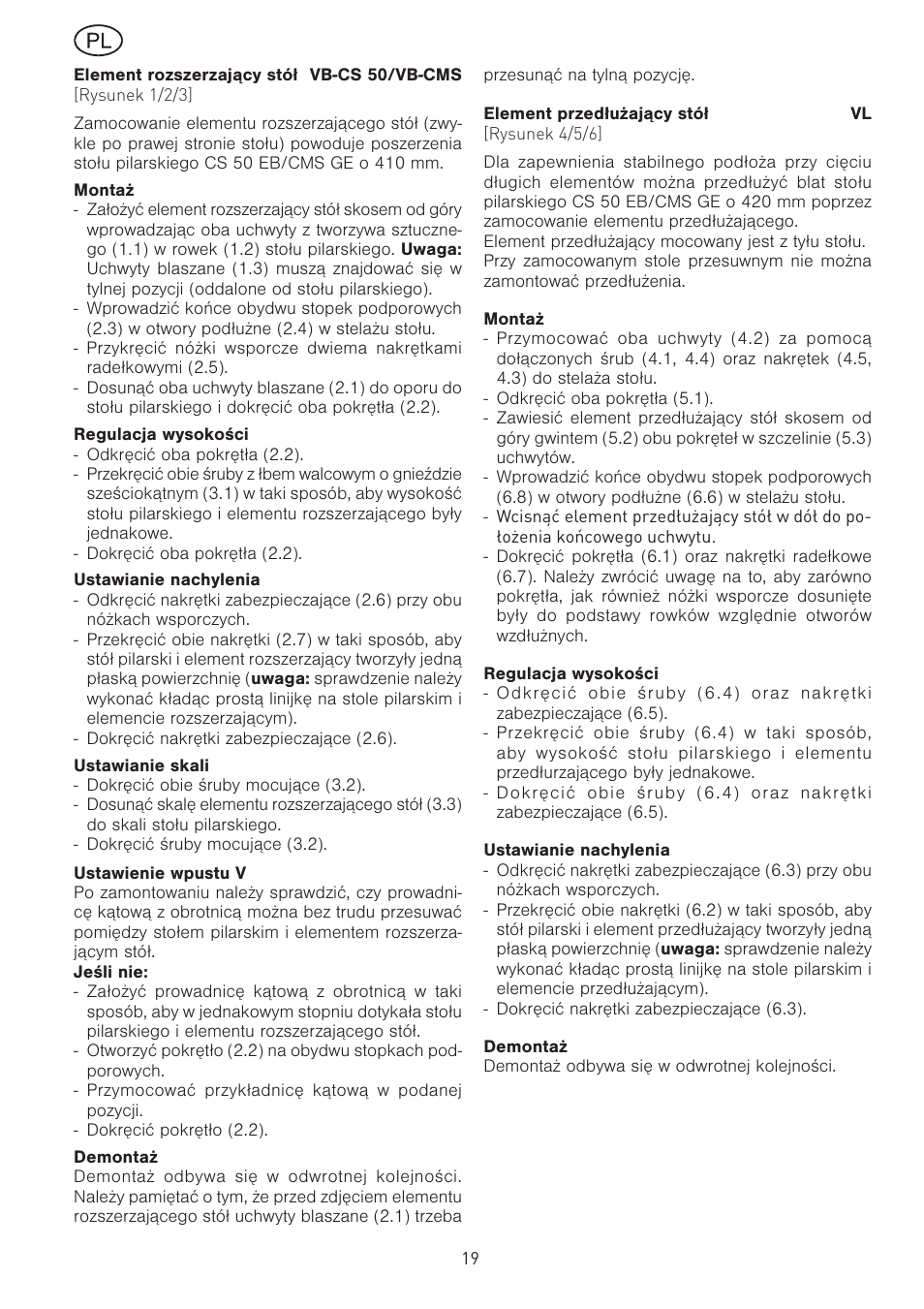 Festool CS 50 vb vl accessories PRECISIO User Manual | Page 19 / 30