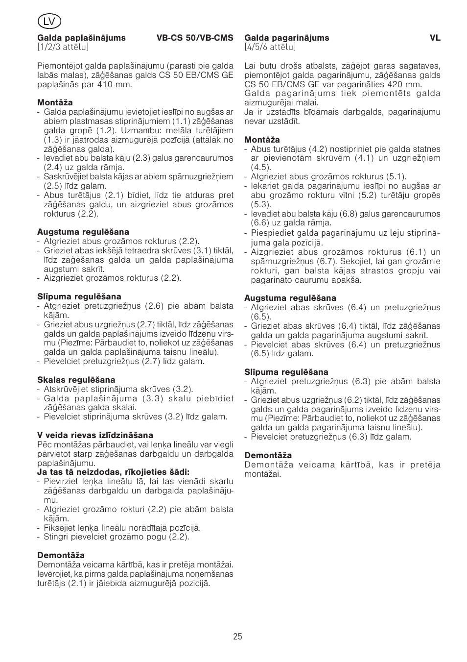 Festool CS 50 vb vl accessories PRECISIO User Manual | Page 25 / 30