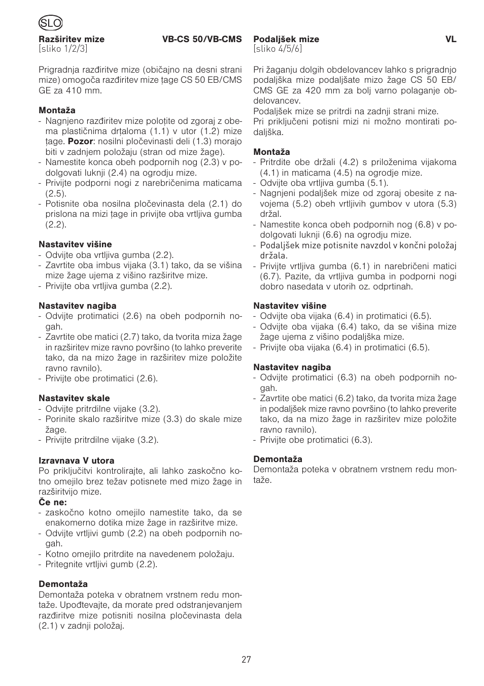Festool CS 50 vb vl accessories PRECISIO User Manual | Page 27 / 30