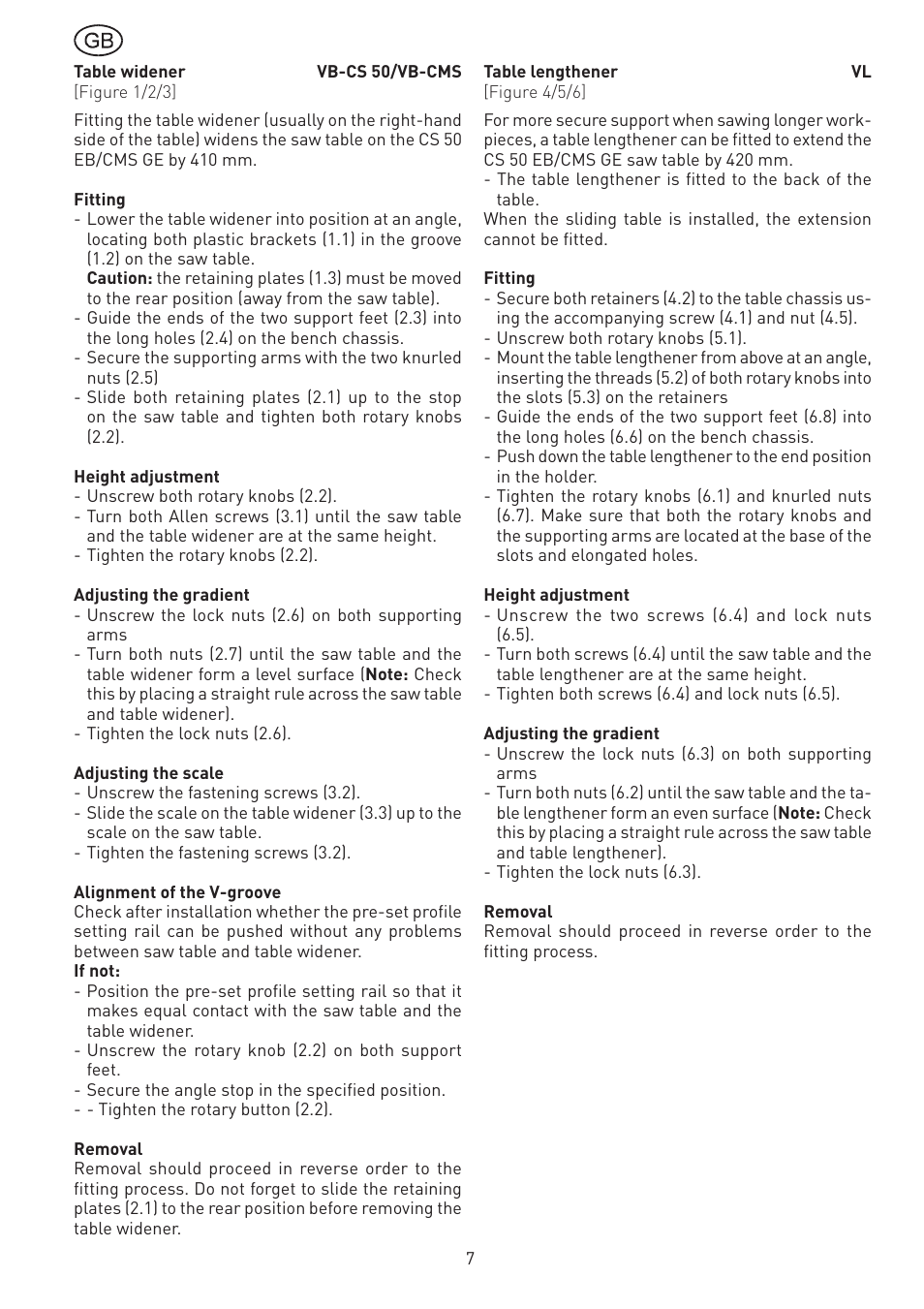Festool CS 50 vb vl accessories PRECISIO User Manual | Page 7 / 30