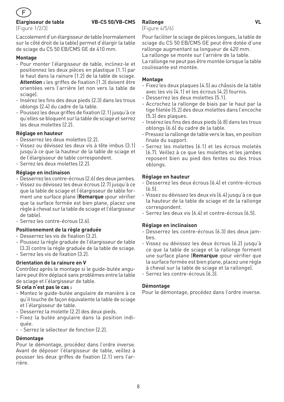 Festool CS 50 vb vl accessories PRECISIO User Manual | Page 8 / 30