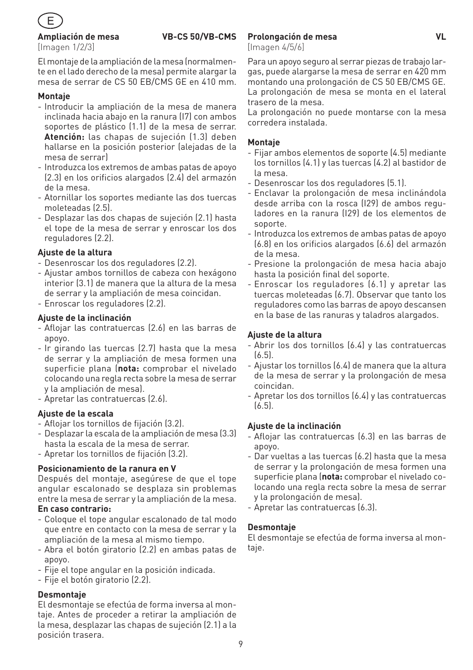 Festool CS 50 vb vl accessories PRECISIO User Manual | Page 9 / 30