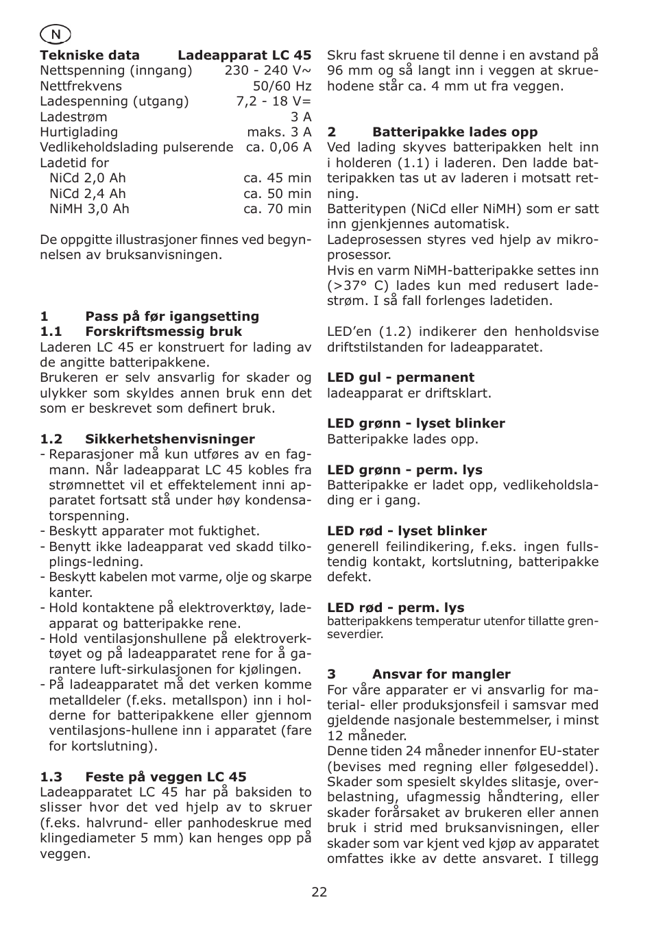 Festool LC 45 User Manual | Page 22 / 34