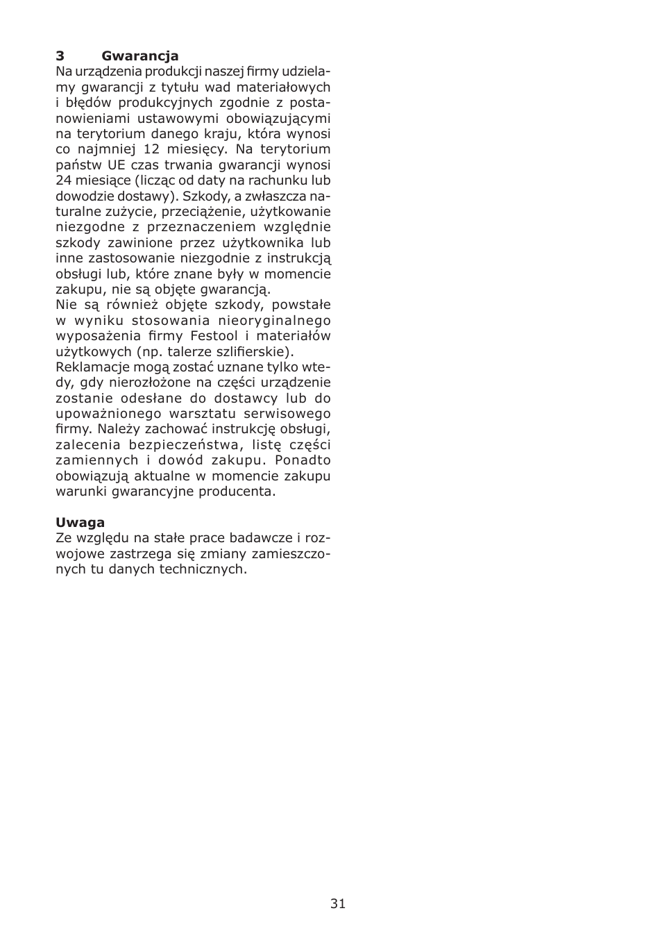 Festool LC 45 User Manual | Page 31 / 34