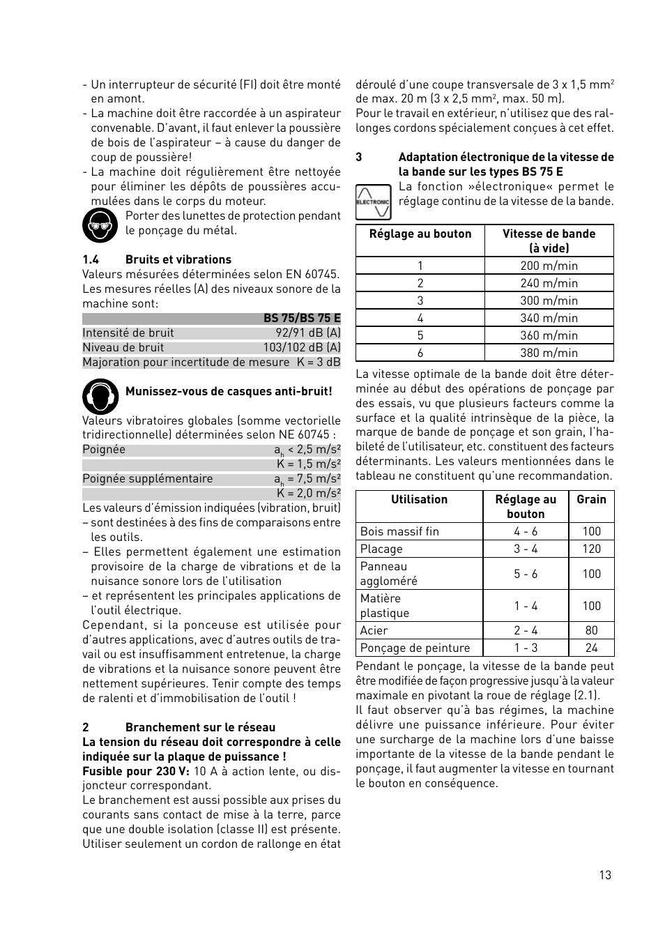 Festool BS 75 E User Manual | Page 13 / 60