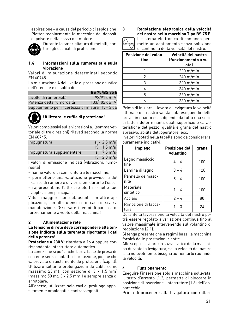 Festool BS 75 E User Manual | Page 21 / 60