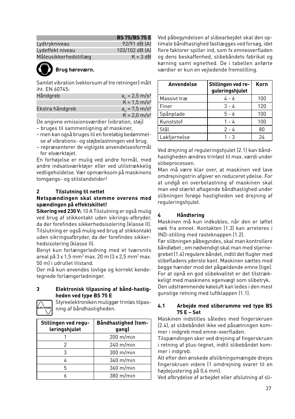 Festool BS 75 E User Manual | Page 37 / 60