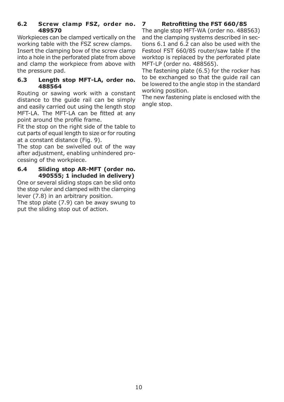 Festool MFT 1080 User Manual | Page 10 / 46