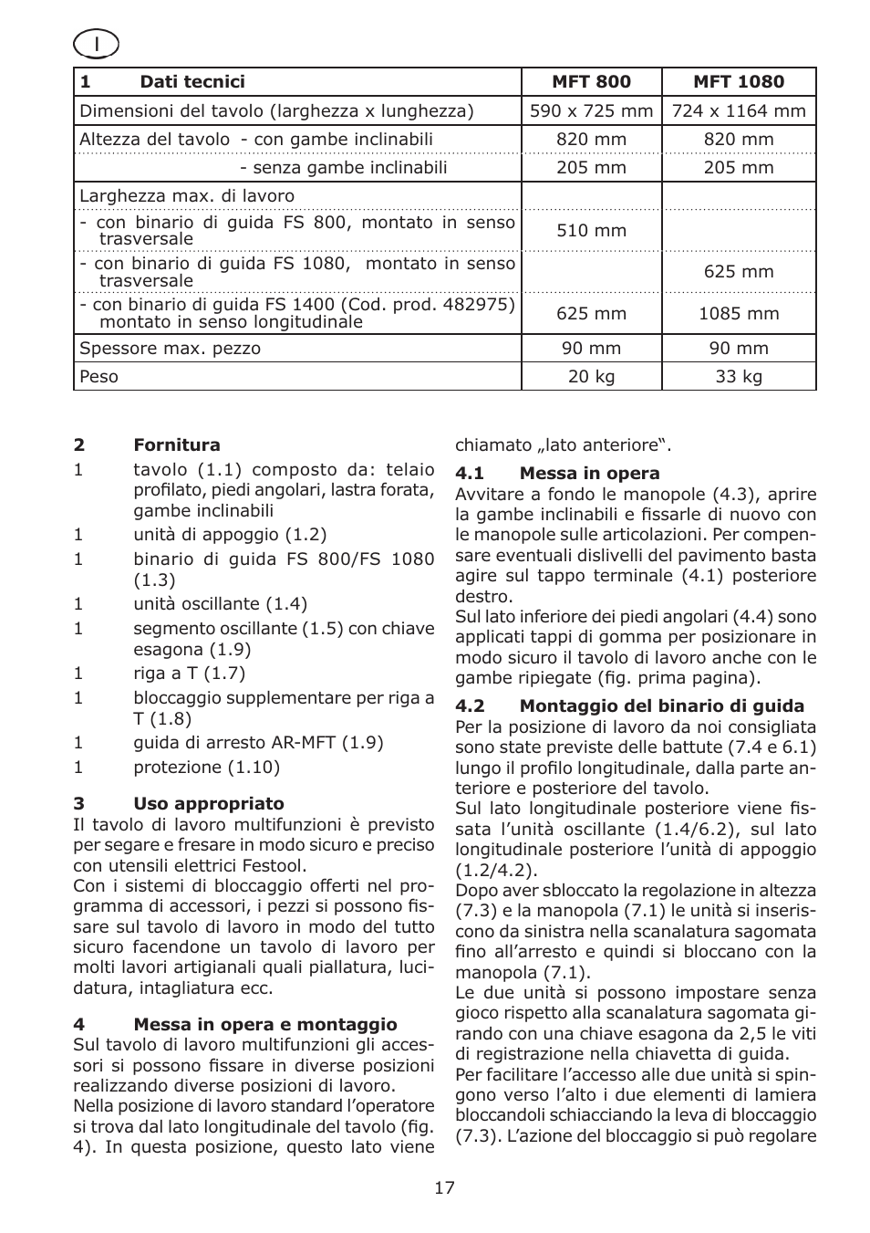 Festool MFT 1080 User Manual | Page 17 / 46