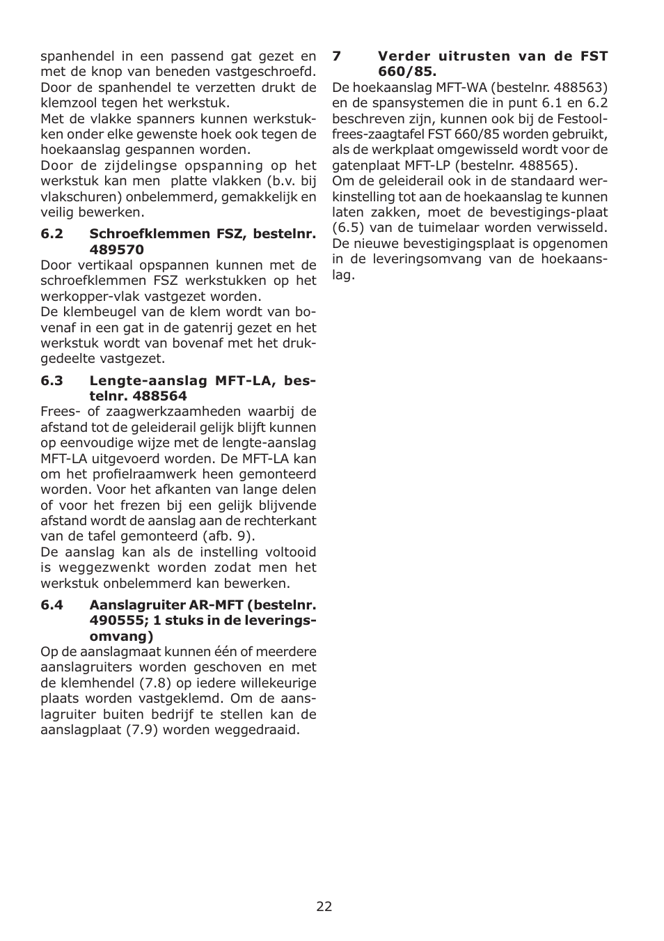 Festool MFT 1080 User Manual | Page 22 / 46
