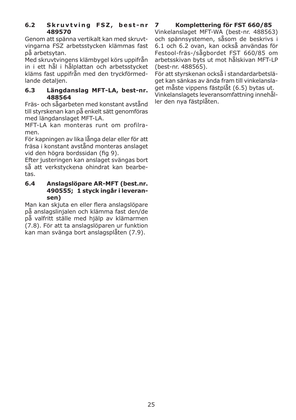 Festool MFT 1080 User Manual | Page 25 / 46