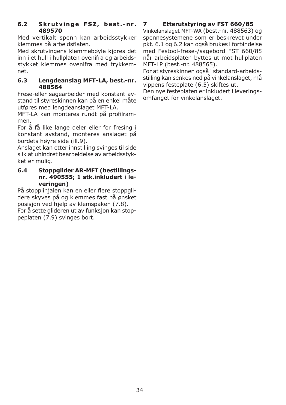 Festool MFT 1080 User Manual | Page 34 / 46