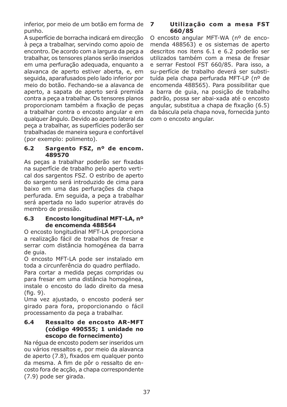 Festool MFT 1080 User Manual | Page 37 / 46
