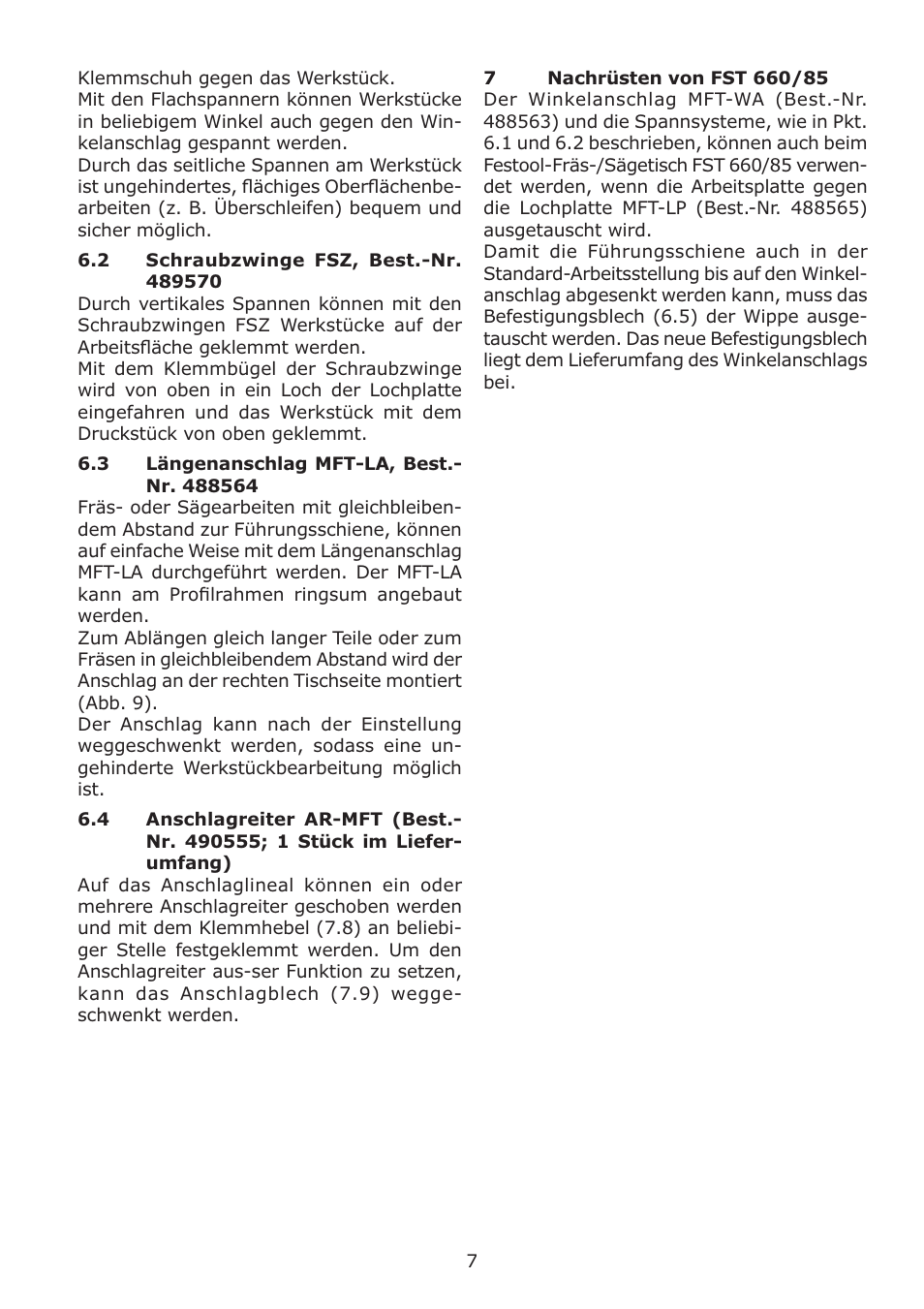 Festool MFT 1080 User Manual | Page 7 / 46