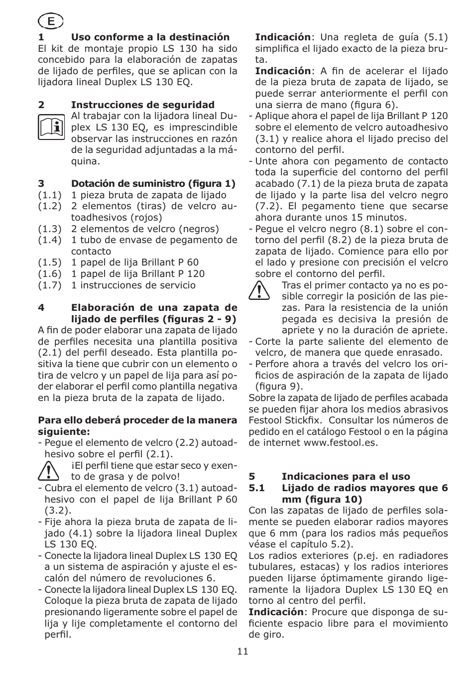 Festool LS 130 Kit User Manual | Page 11 / 42