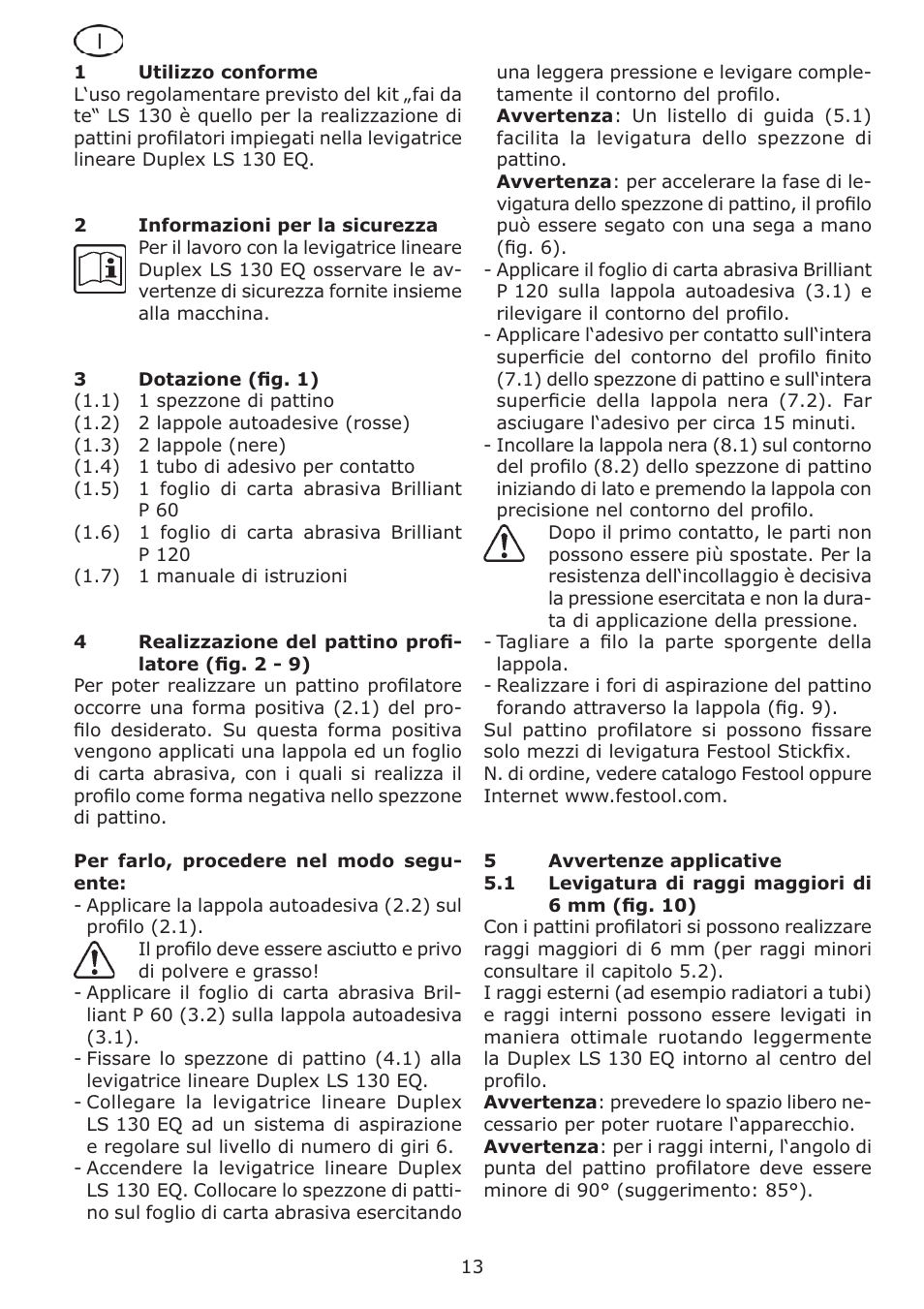 Festool LS 130 Kit User Manual | Page 13 / 42