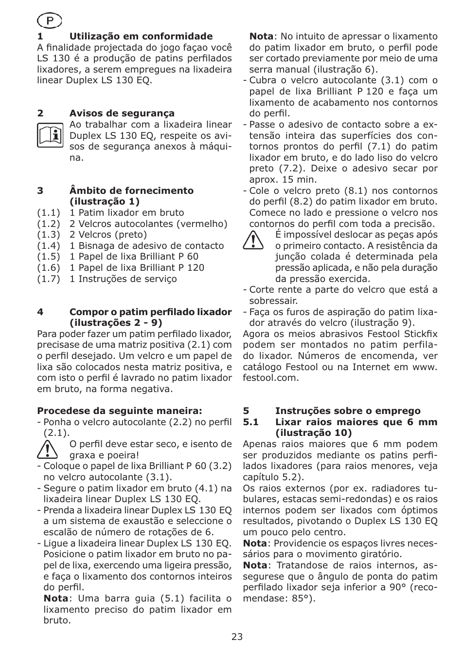 Festool LS 130 Kit User Manual | Page 23 / 42