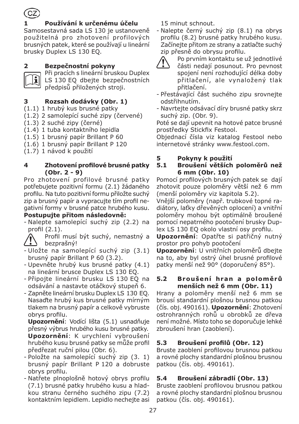 Festool LS 130 Kit User Manual | Page 27 / 42