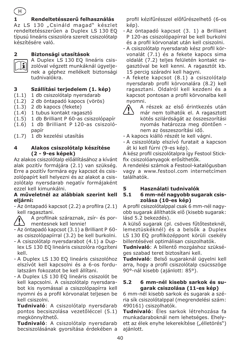 Festool LS 130 Kit User Manual | Page 40 / 42