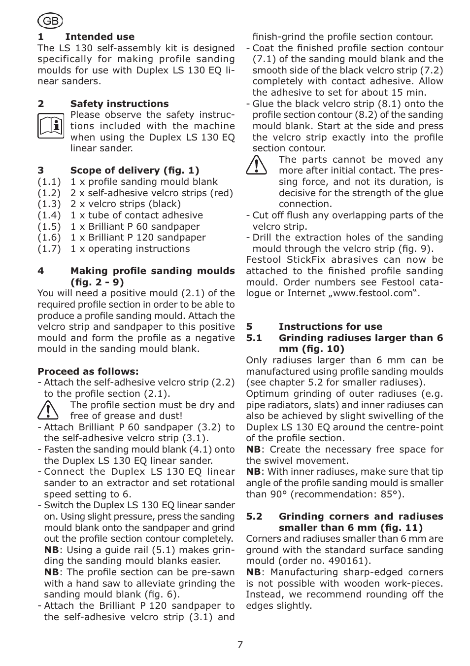 Festool LS 130 Kit User Manual | Page 7 / 42